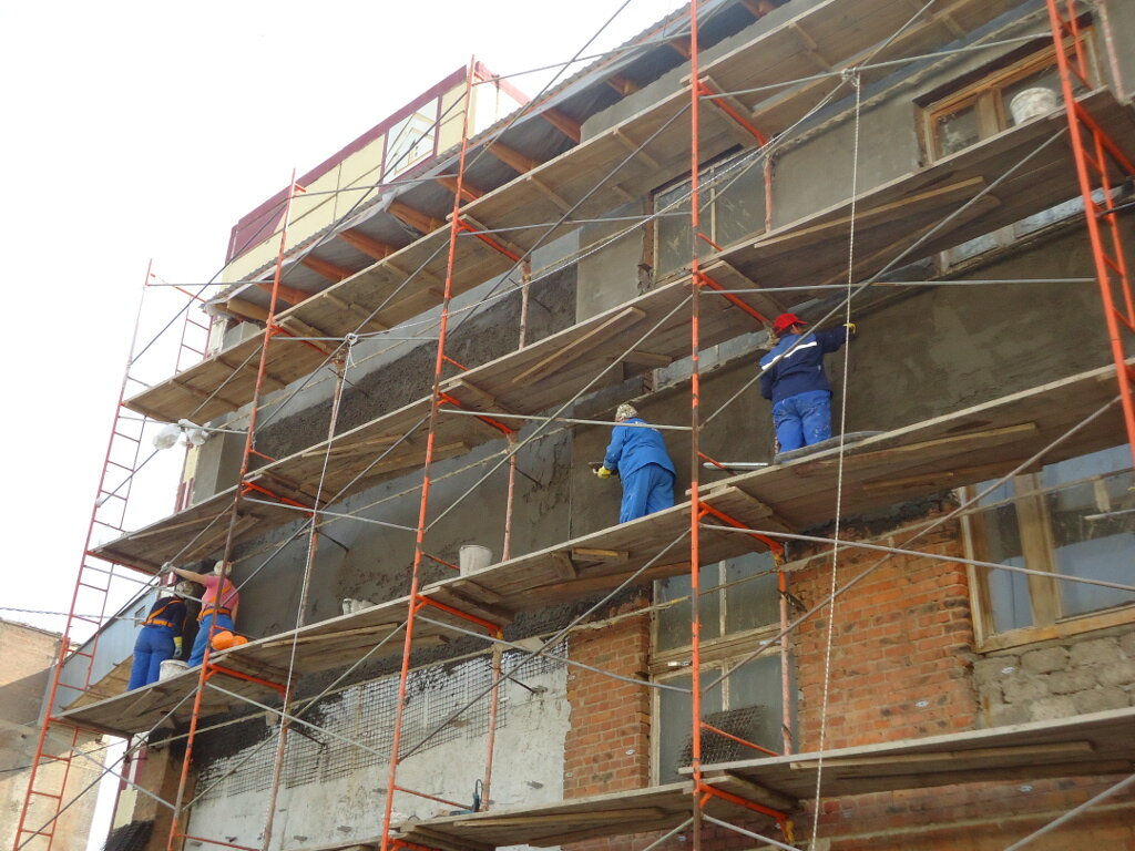 ремонт фасада здания